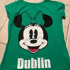 Unique find Green Minnie rhinestone shirt